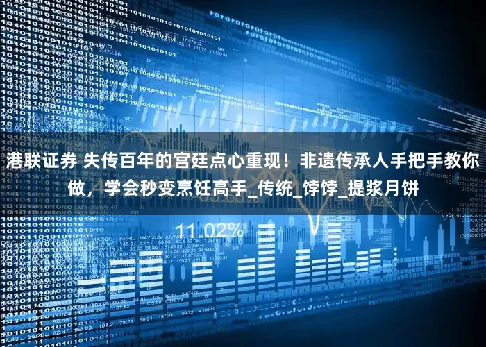 港联证券 失传百年的宫廷点心重现！非遗传承人手把手教你做，学会秒变烹饪高手_传统_饽饽_提浆月饼