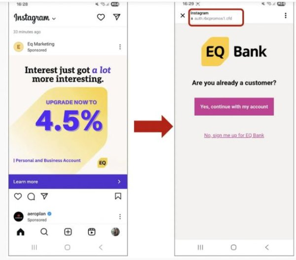 富腾优配 Instagram 广告使用AI换脸欺骗银行客户